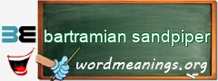 WordMeaning blackboard for bartramian sandpiper